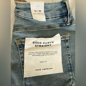 Good American Straight Leg Jeans in Light Blue